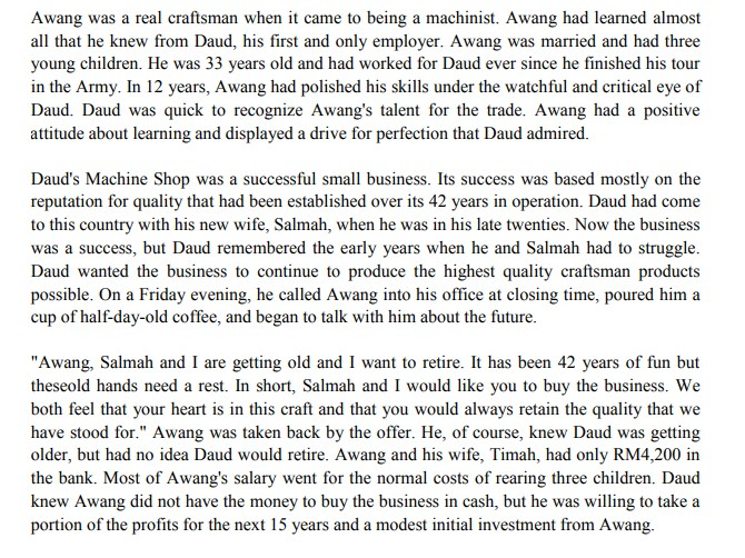 Awang was a real craftsman when it came to being