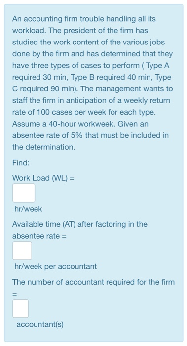 An accounting firm trouble handling all its