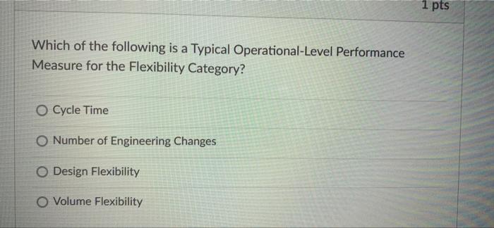 I pts Which of the following is a Typical