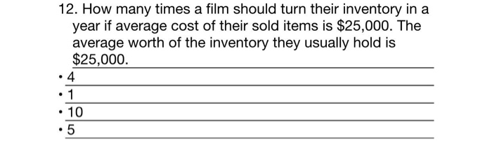 12. How many times a film should turn their
