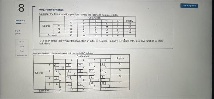 8 Part 1 of 2 8.33 points Hid Pran frances