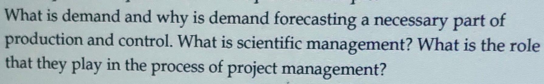 what is demand and why is demand forecasting a