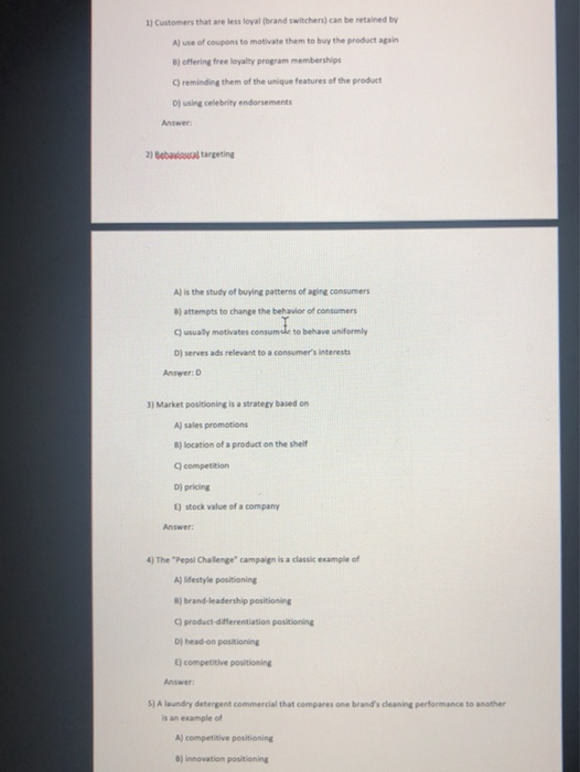 please give answers for there 5 MCQ s asap 1)