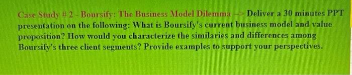 Case Study #2-Boursify: The Business Model