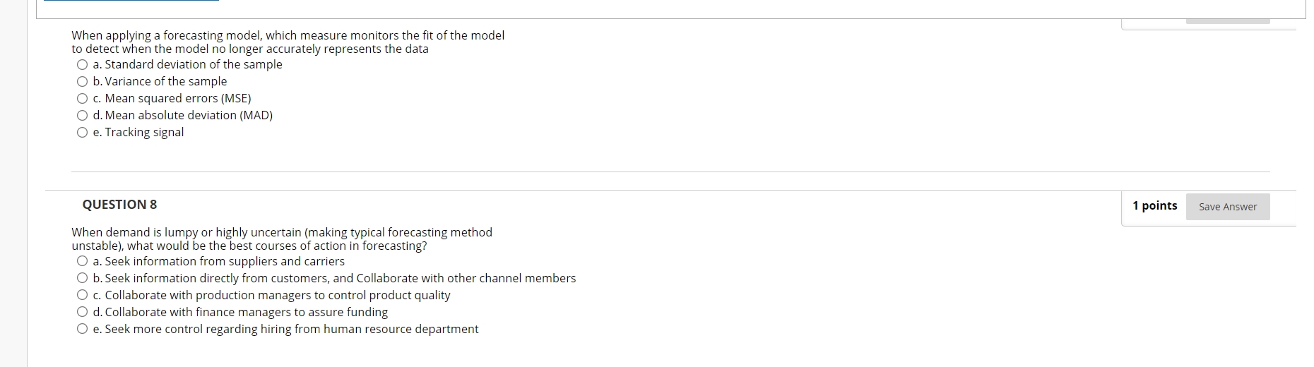 QUESTION 64 1 points Save Answer If a firm faces