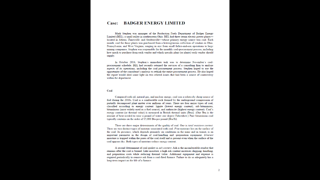 Please make a Linear Program on Excel to