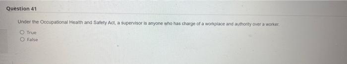 Question 40 The right to refuse unsafe work