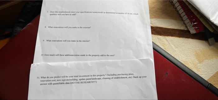 Restaurant Real Estate Worksheet Fete the