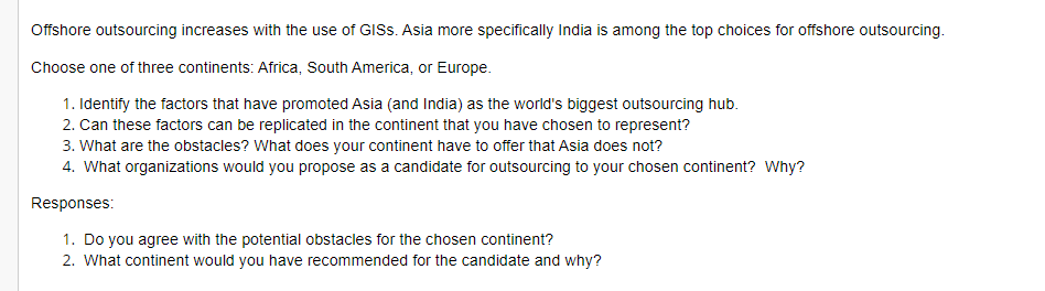 Offshore outsourcing increases with the use of