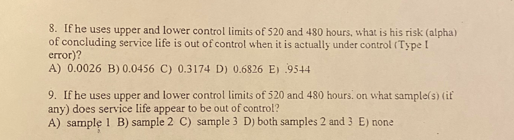 variation in the process E) OL LICS Use the