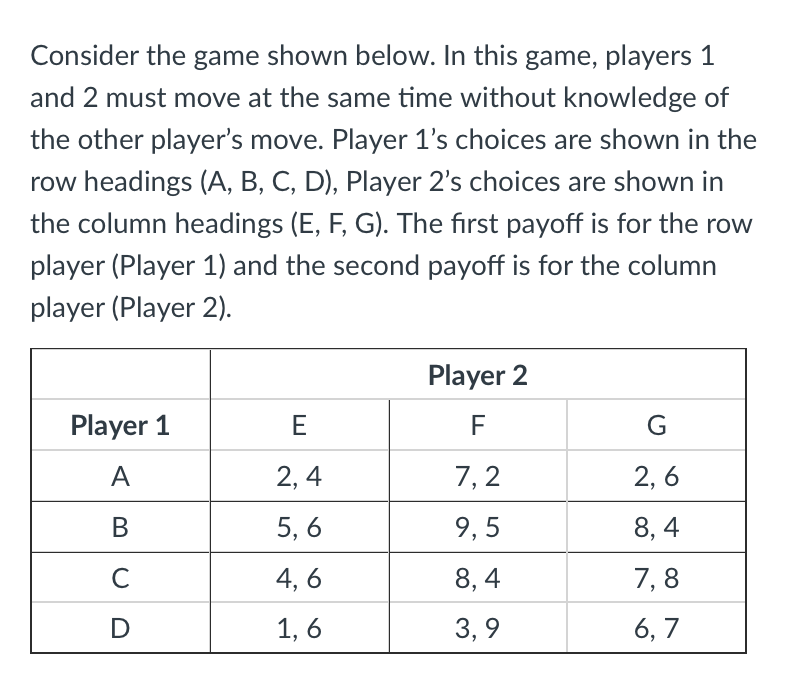 Consider the game shown below. In this game,