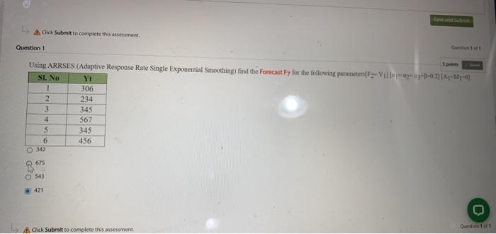 Click Submit to complete this assement Question 1