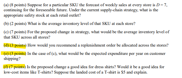 Complete Part D, E, and F only. Please try your