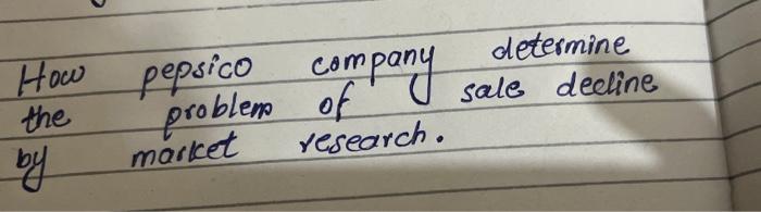 this is my assignment topic slove it How pepsico