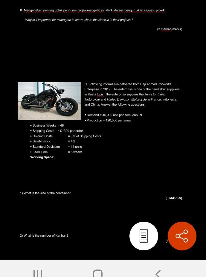 SOALAN LIMA QUESTION FIVE (15 MARKAH/MARKS) A.