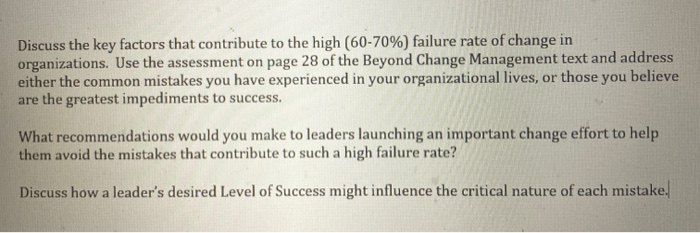 Discuss the key factors that contribute to the