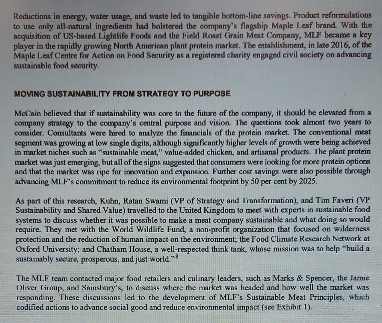 The subject is Business Ethics MLF'S