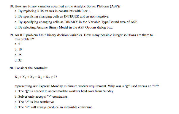 Data Analysis and Decision Modeling 18. How are