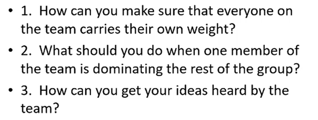 1. How can you make sure that everyone on the