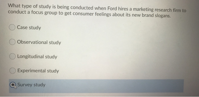 What type of study is being conducted when Ford
