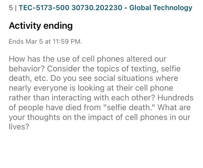 How has the use of cell phones altered our