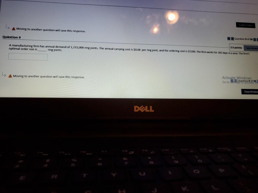 A Moving to another question will save this