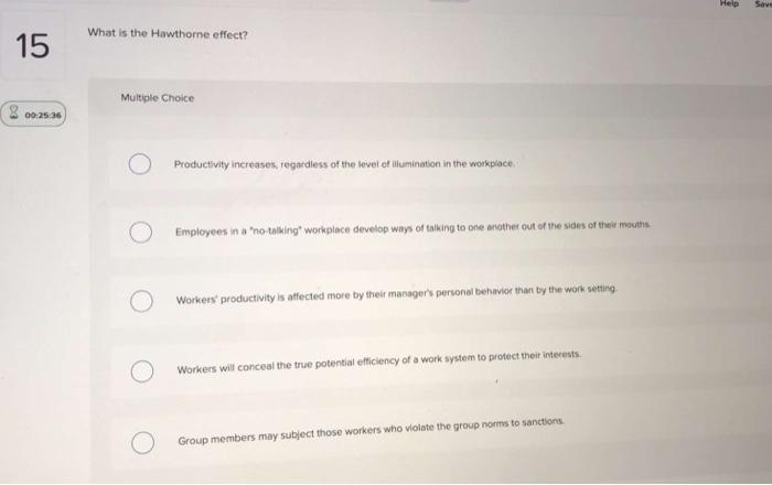 Help Save What is the Hawthorne effect? 15