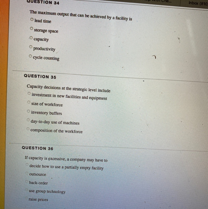 answer all please QUESTION 34 PIUTUD Inbox (810