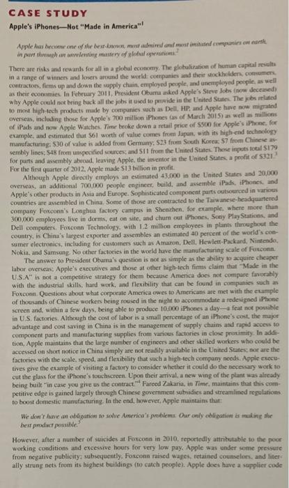 International Management Case Study Case