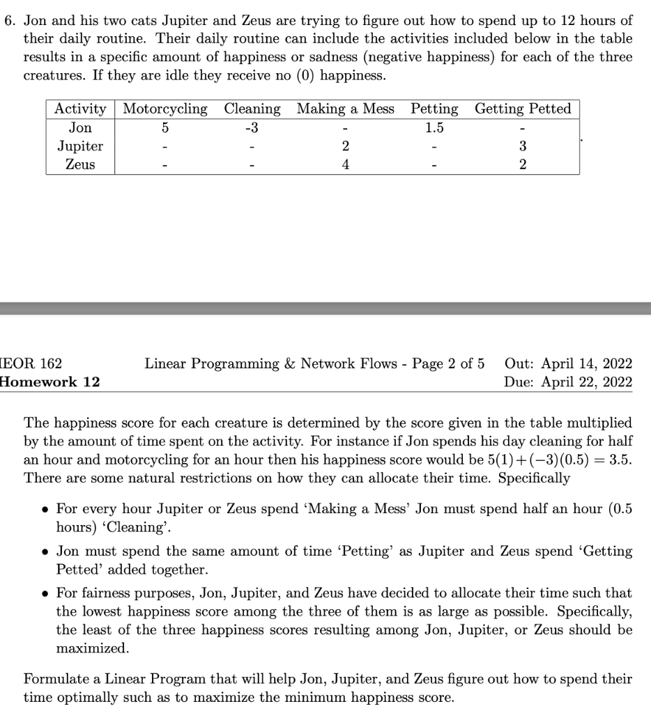 Can someone help me with this problem in linear