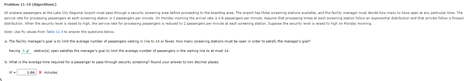 Just the incorrect part, please. Problem 11-19