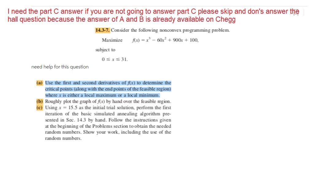 Please Help with part C I need the part C answer