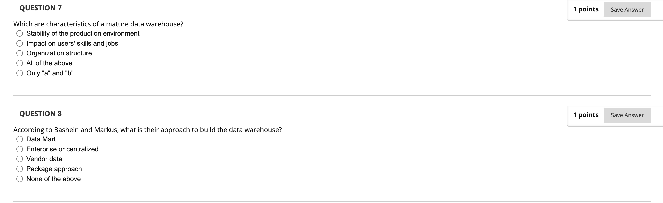 What does standardization refer to? Choose the