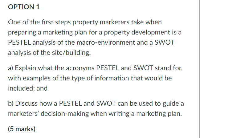 One of the first steps property marketers take