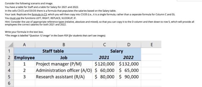 Consider the following scenario and image You