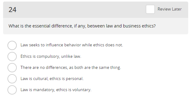 24 Review Later What is the essential difference,