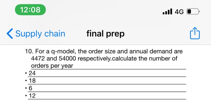 12:08 | 4GO Supply chain final prep 10. For a