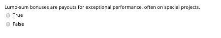 Lump-sum bonuses are payouts for exceptional