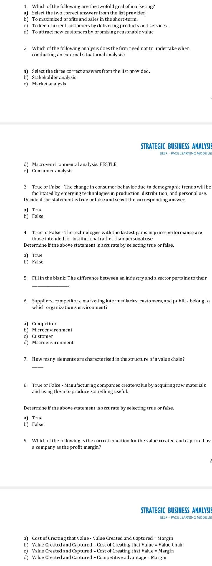 letters only 1. Which of the following are the