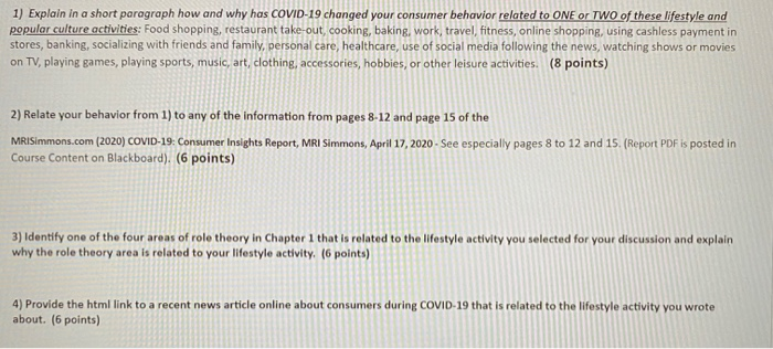 1) Explain in a short paragraph how and why has