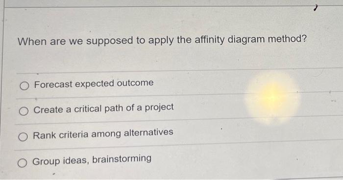 When are we supposed to apply the affinity