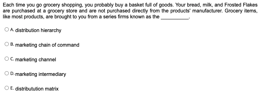 Each time you go grocery shopping, you probably