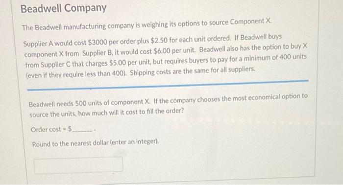 Please help questions 1-4, Thank you! Beadwell