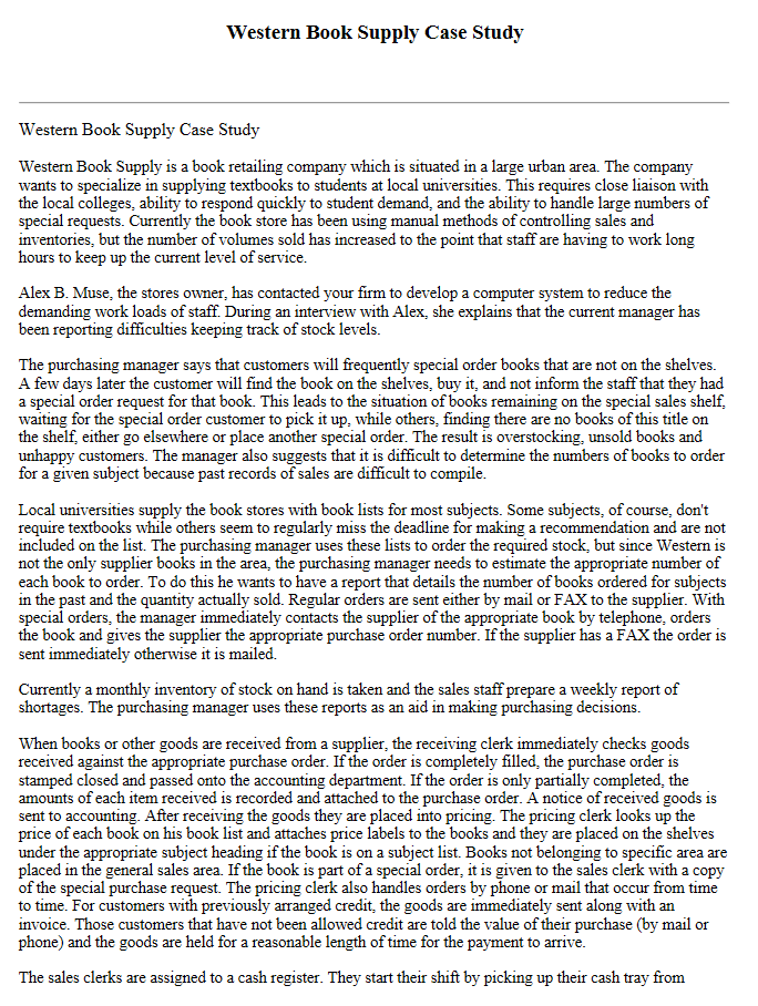 SYSTEM ANALYSIS AND DESIGN TUTORIAL HOMEWORK