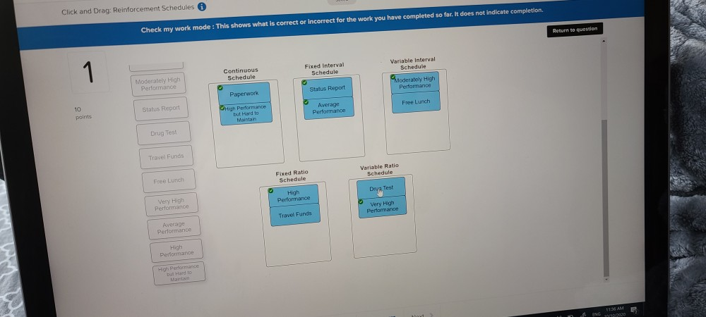 it shown everything is right except those three