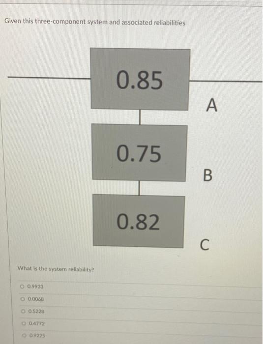 Given this three-component system and associated