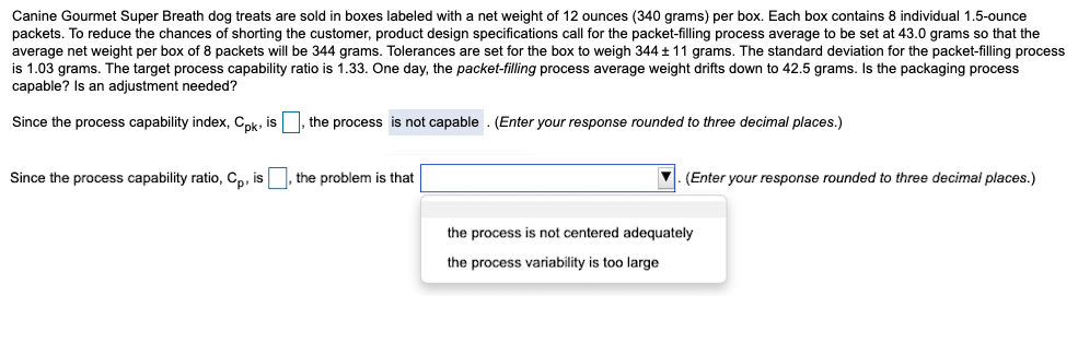 C(pk)= ?, C(p)=?, and the process is not centered