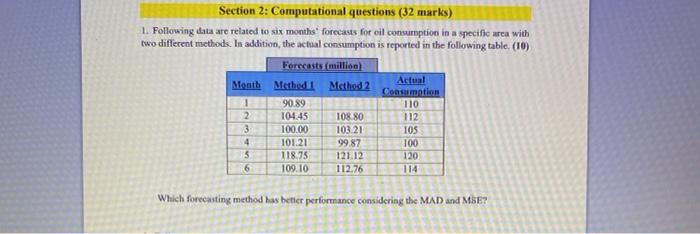 Section 2: Computational questions (32 marks) 1.