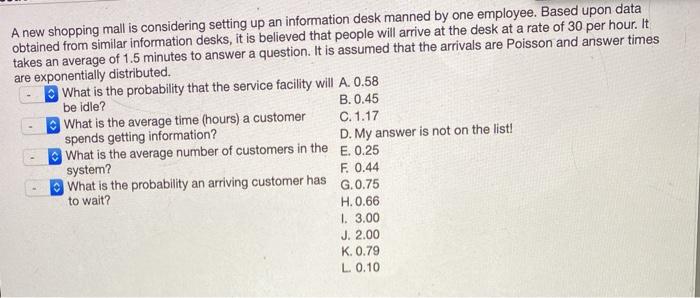 A new shopping mall is considering setting up an