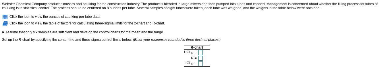 Webster Chemical Company produces mastics and